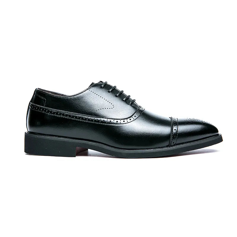 Men's classic business red sole leather shoes