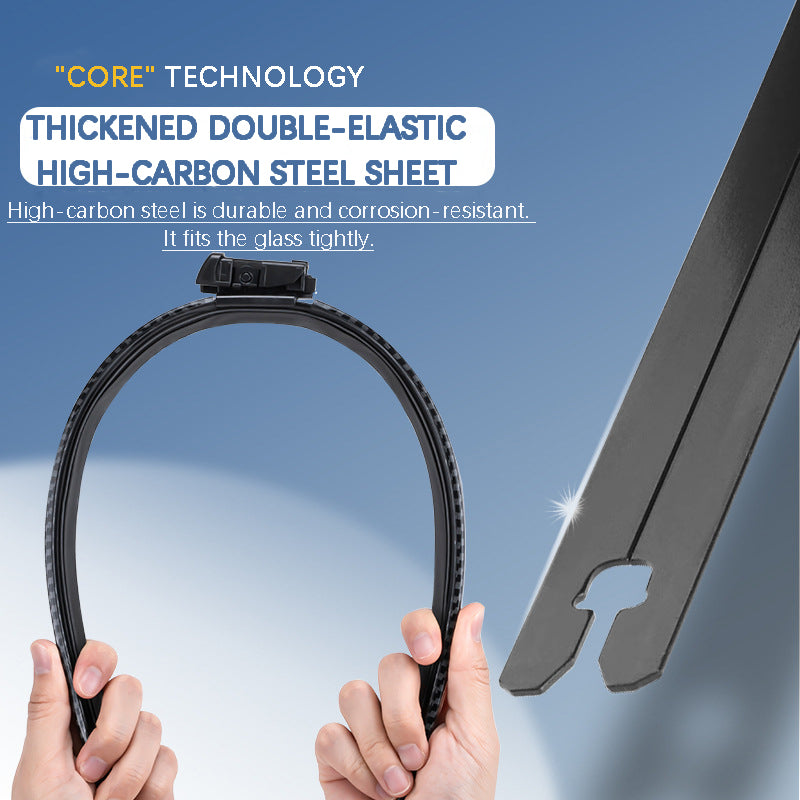 Quiet, Boneless Carbon Fiber Windscreen Wipers
