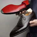 Men's classic business red sole leather shoes