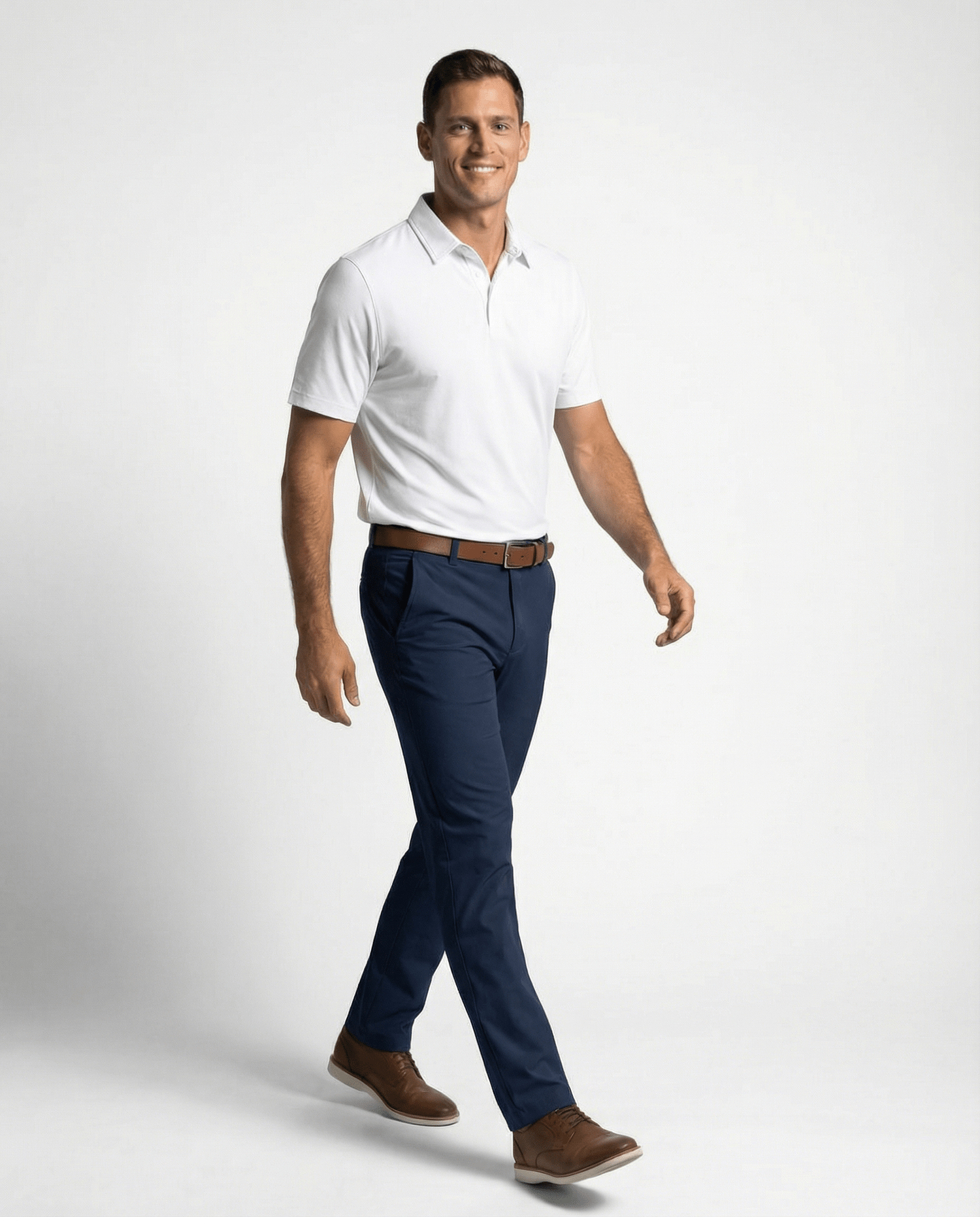 Men's 3 Button Pique Polo
