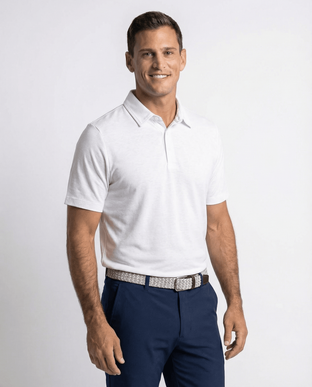 Men's 3 Button Pique Polo