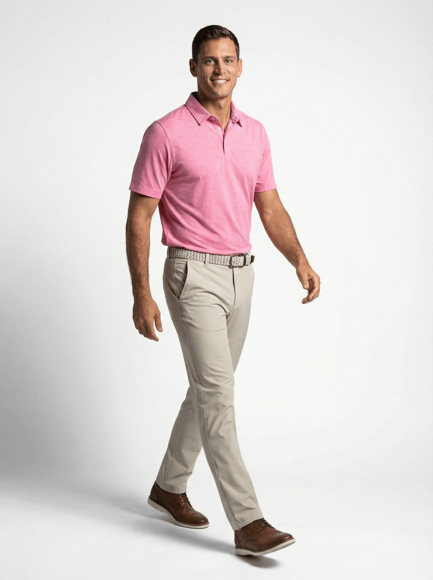 Men's 3 Button Pique Polo
