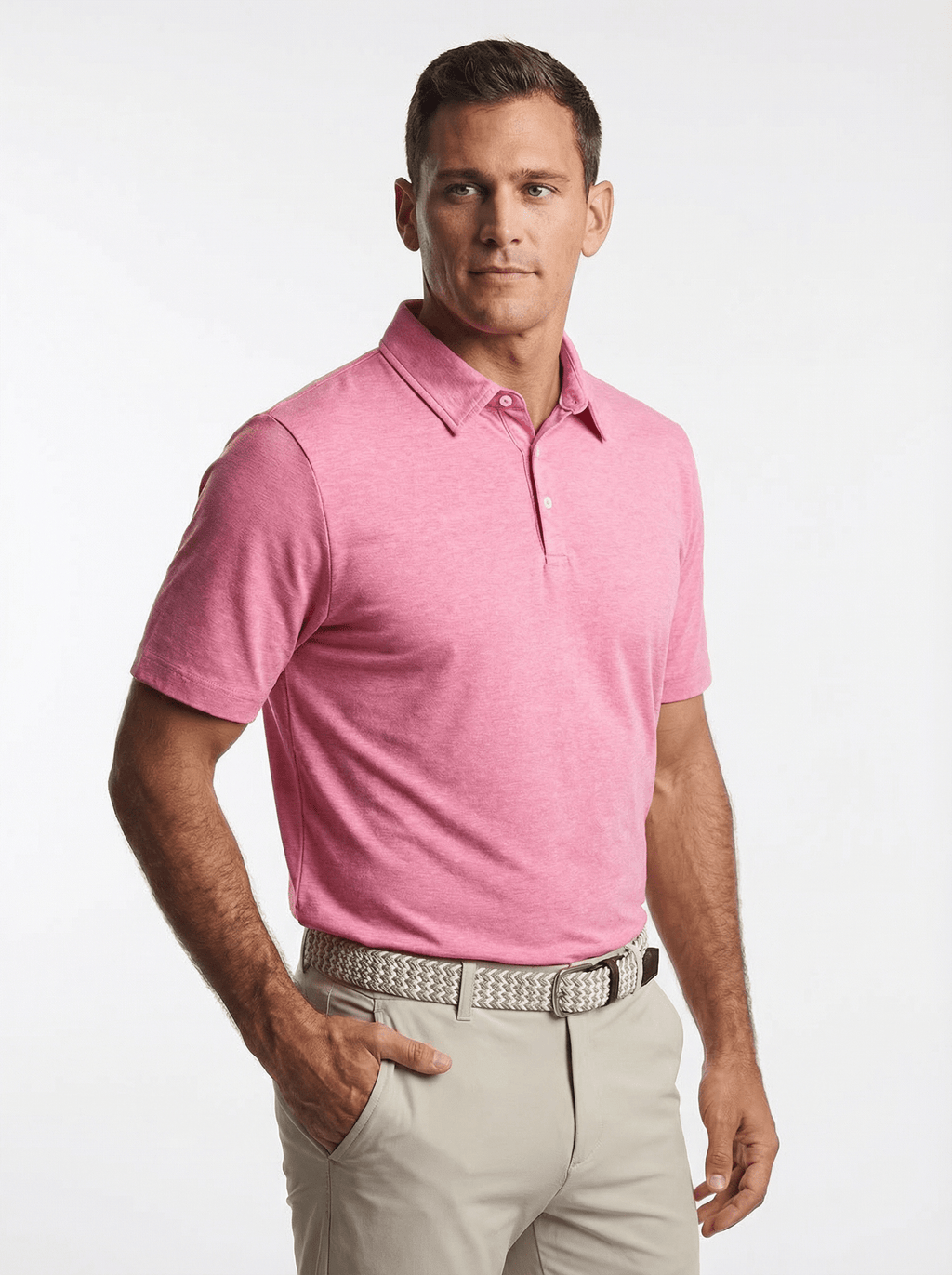 Men's 3 Button Pique Polo