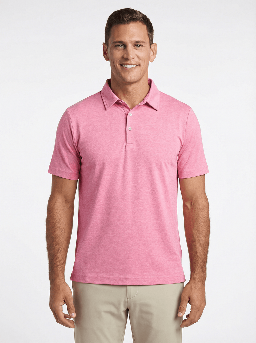 Men's 3 Button Pique Polo