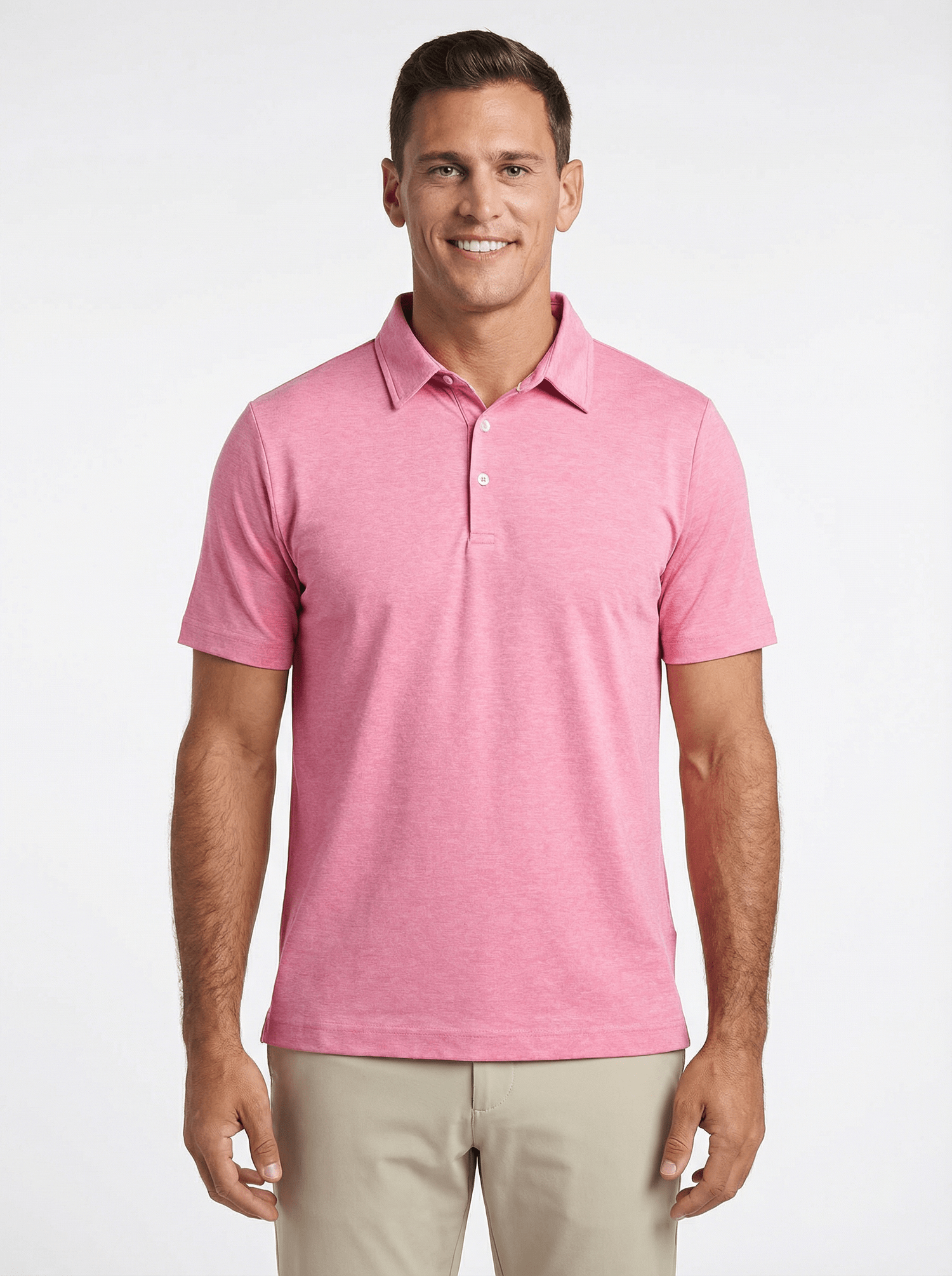 Men's 3 Button Pique Polo