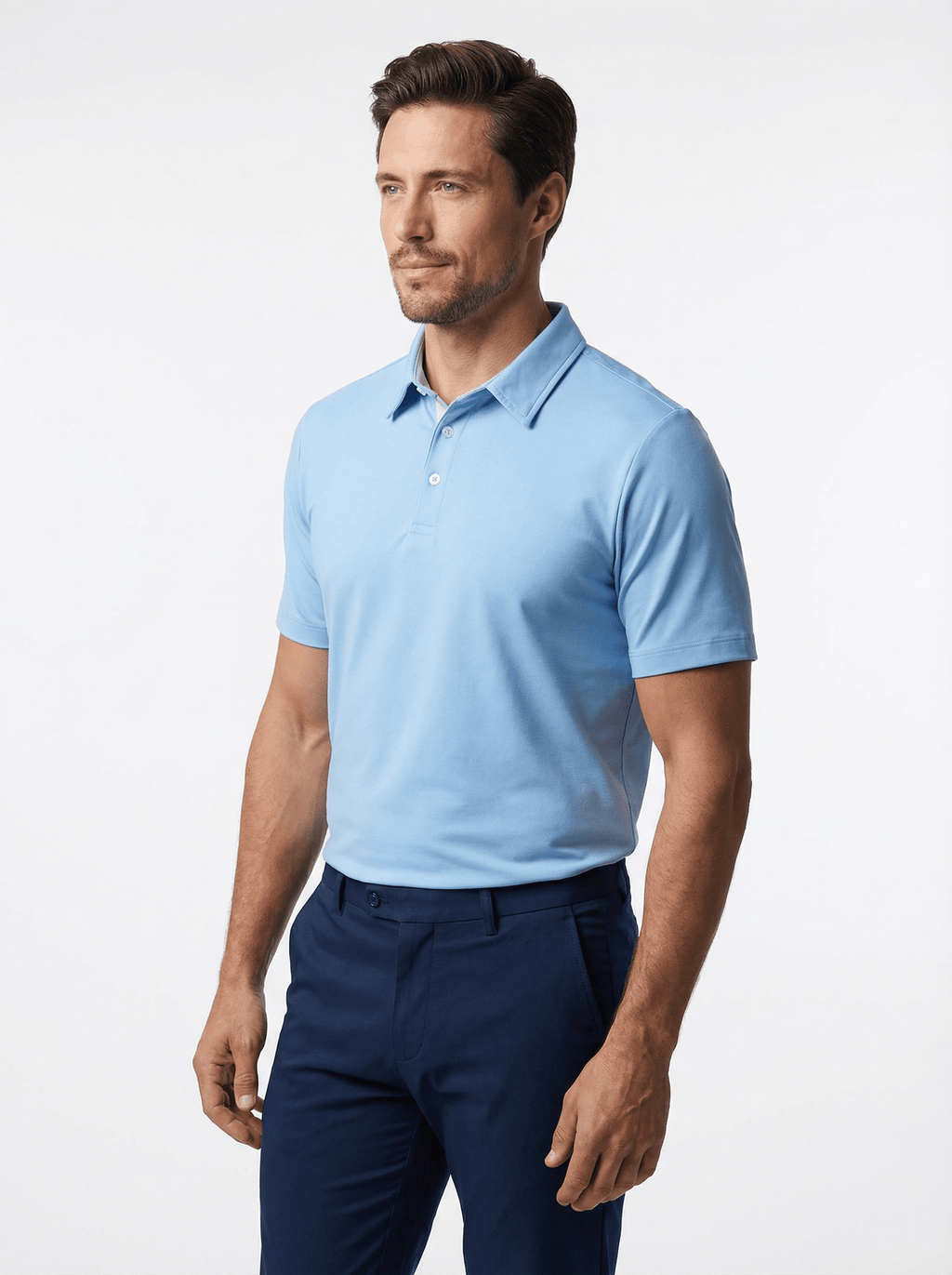 Men's 3 Button Pique Polo