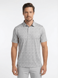 Men's 3 Button Gray Wave Polo with SwingFree™ Performance