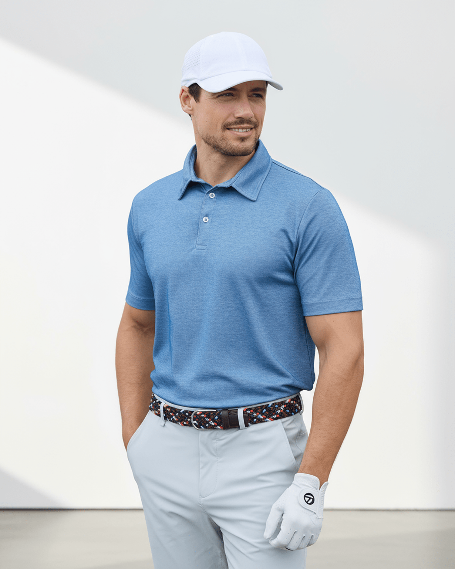 Men's 3 Button Pique Polo