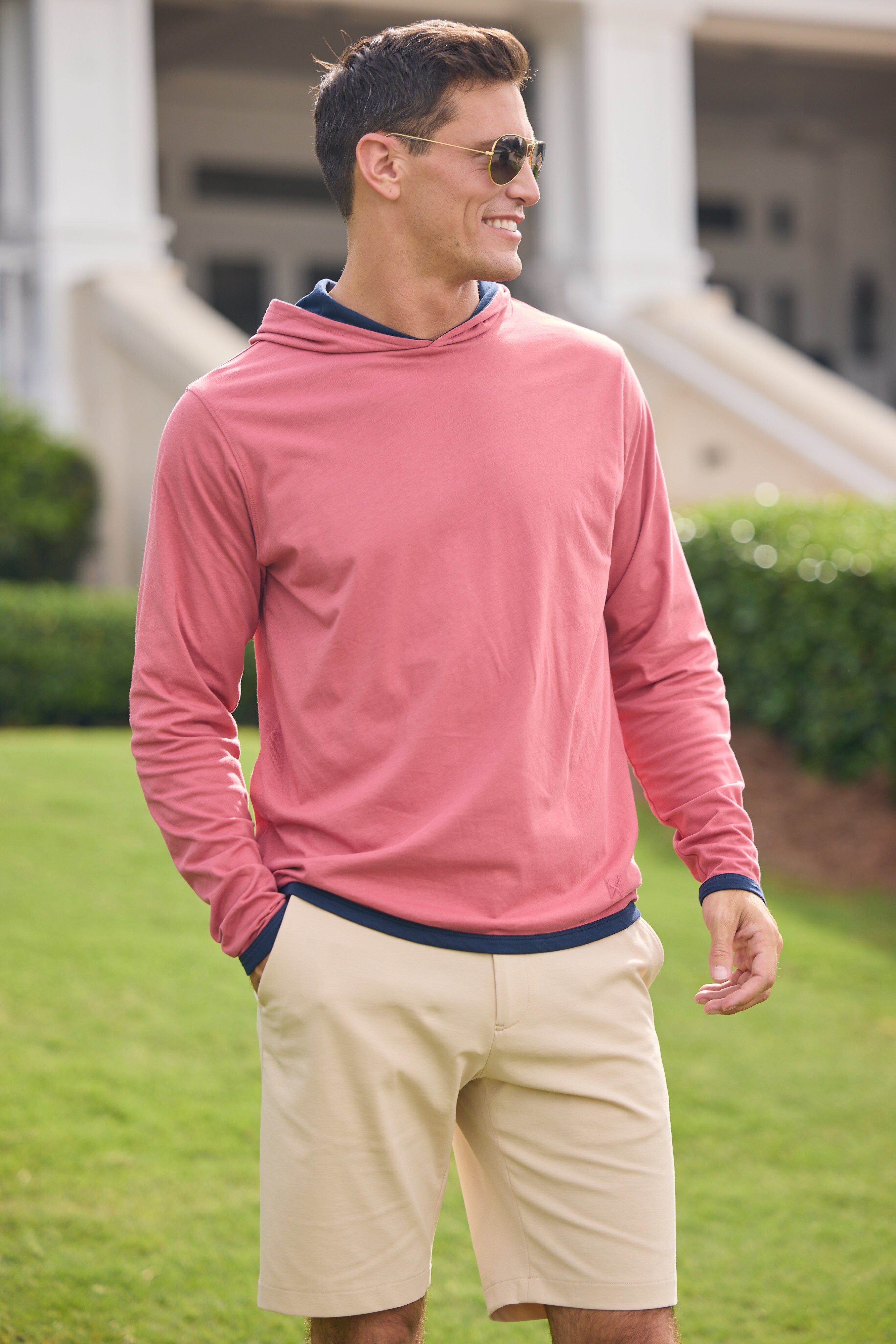 Men's Peruvian Cotton Reversible Hoodie - Red / Navy