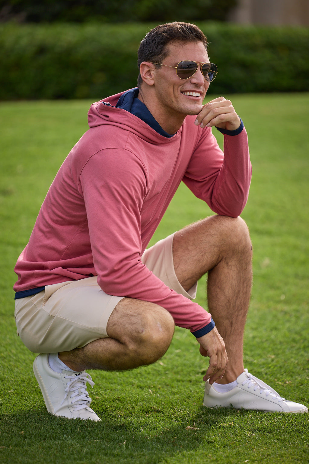 Men's Peruvian Cotton Reversible Hoodie - Red / Navy