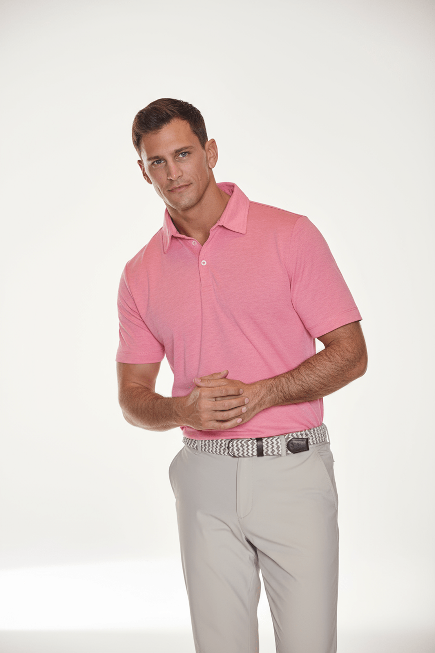 Men's 3 Button Pique Polo