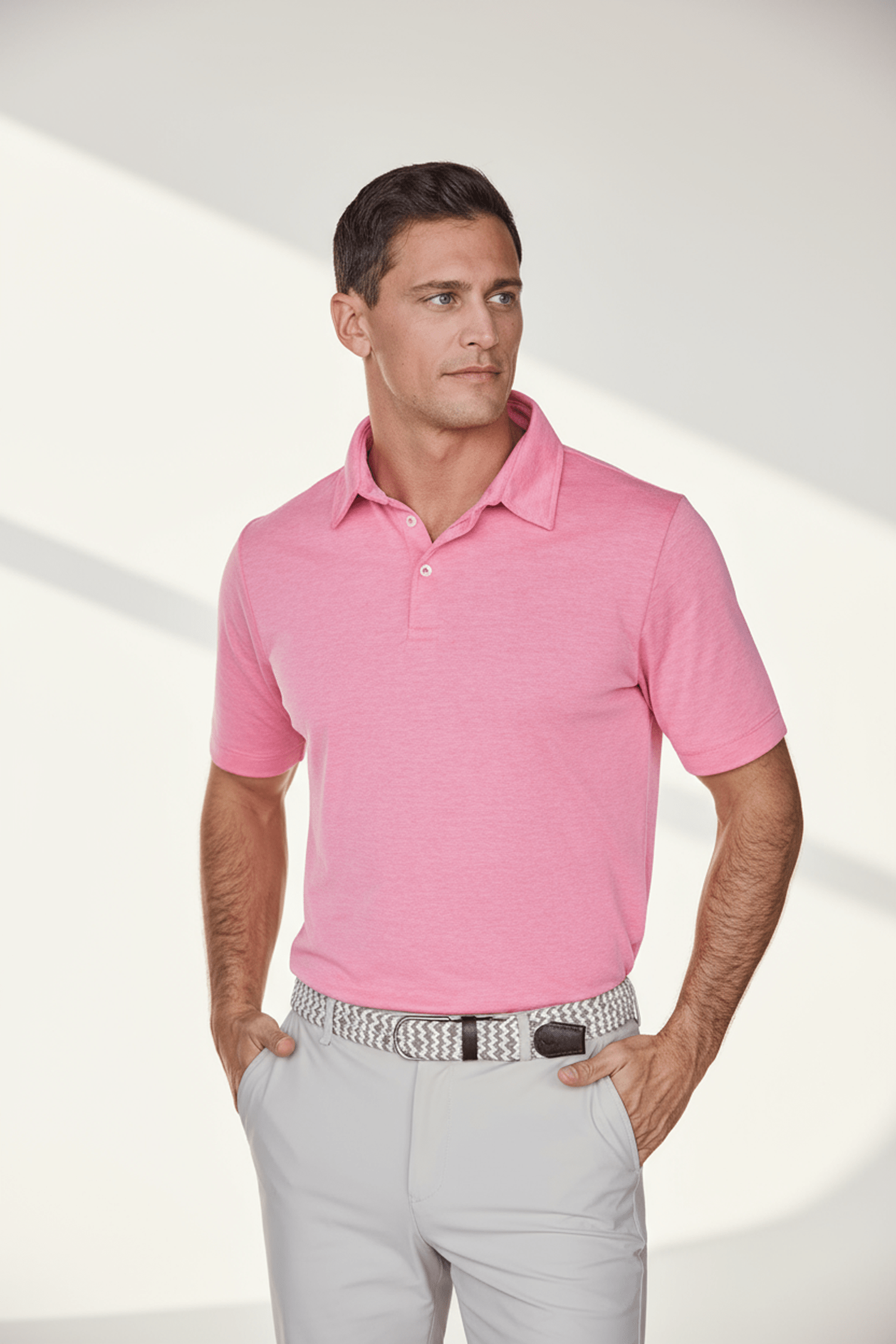 Men's 3 Button Pique Polo