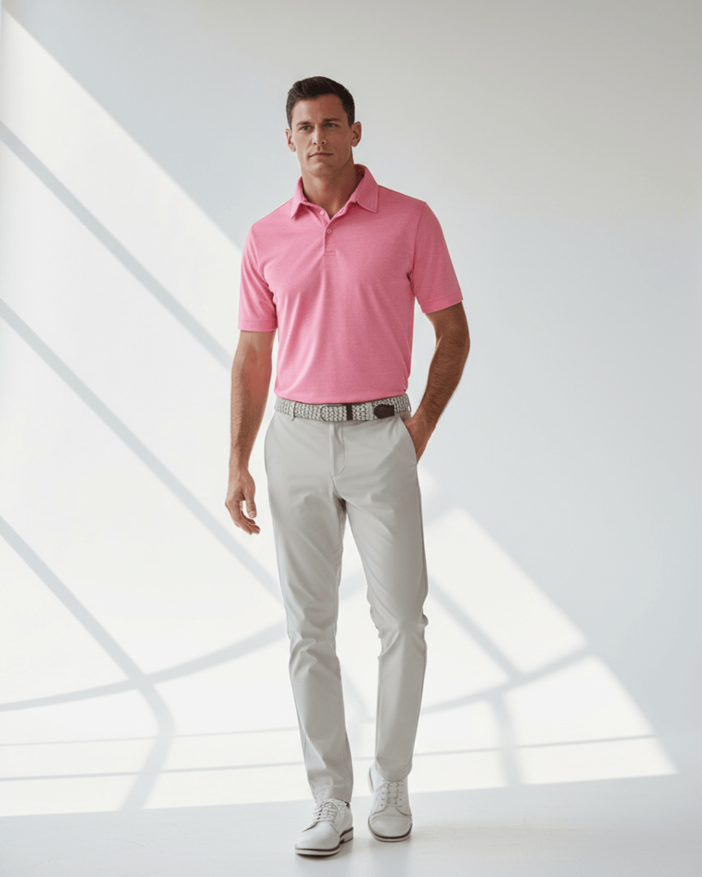 Men's 3 Button Pique Polo