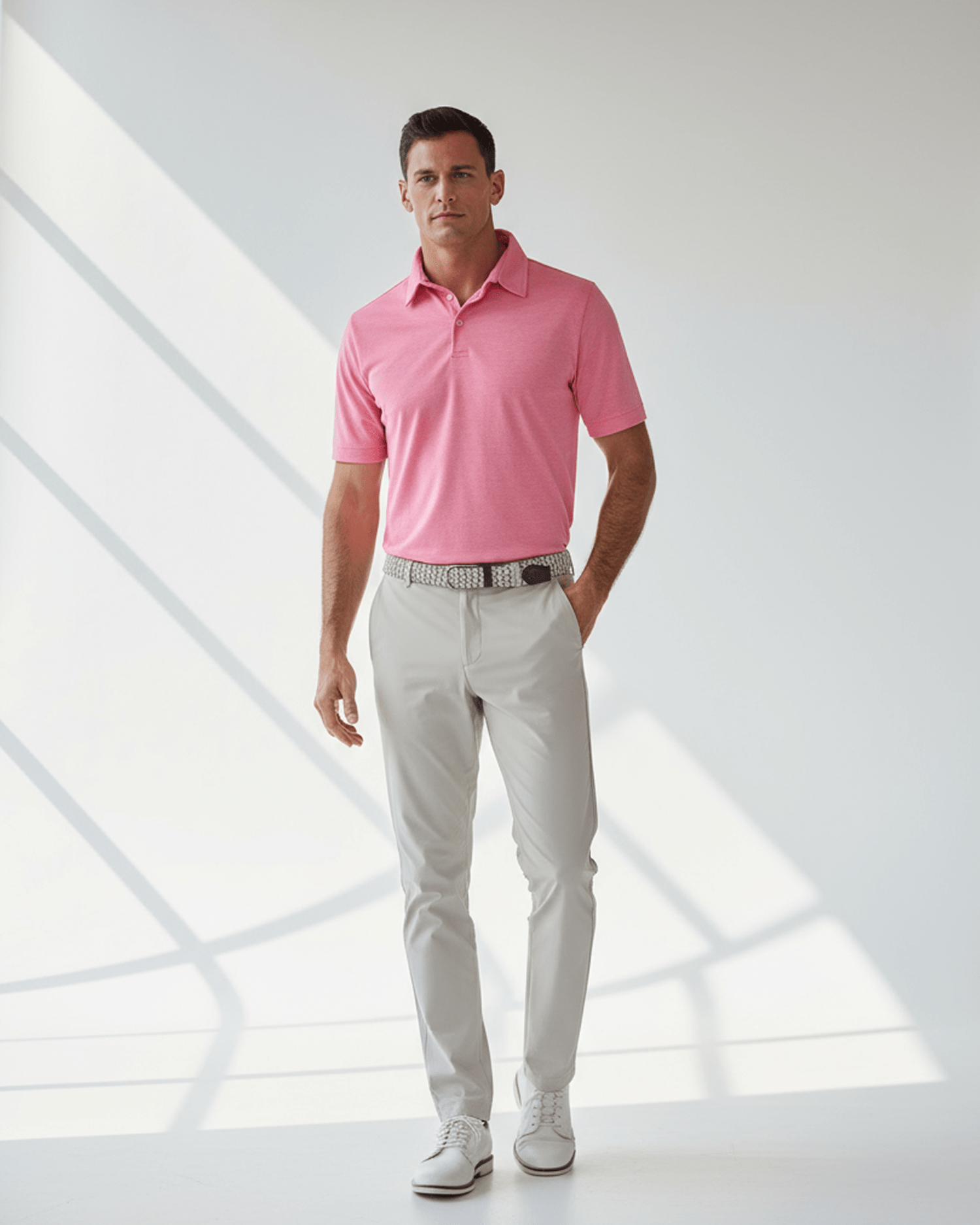 Men's 3 Button Pique Polo