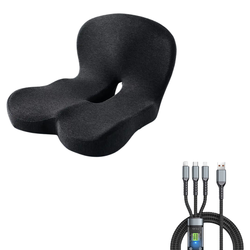 💎 50% OFF! 💎 Non-Slip Memory Foam Seat Cushion – Sciatica Relief, Breathable Mesh & Universal Fit for Car, Office & Wheelchair