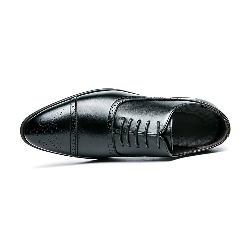 Men's classic business red sole leather shoes