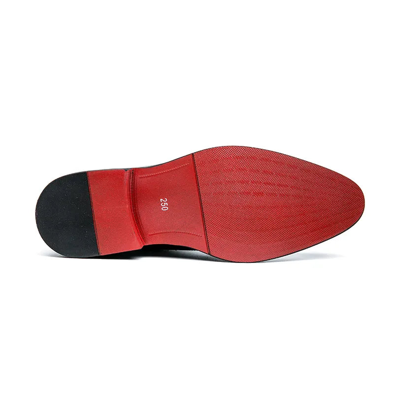 Men's classic business red sole leather shoes
