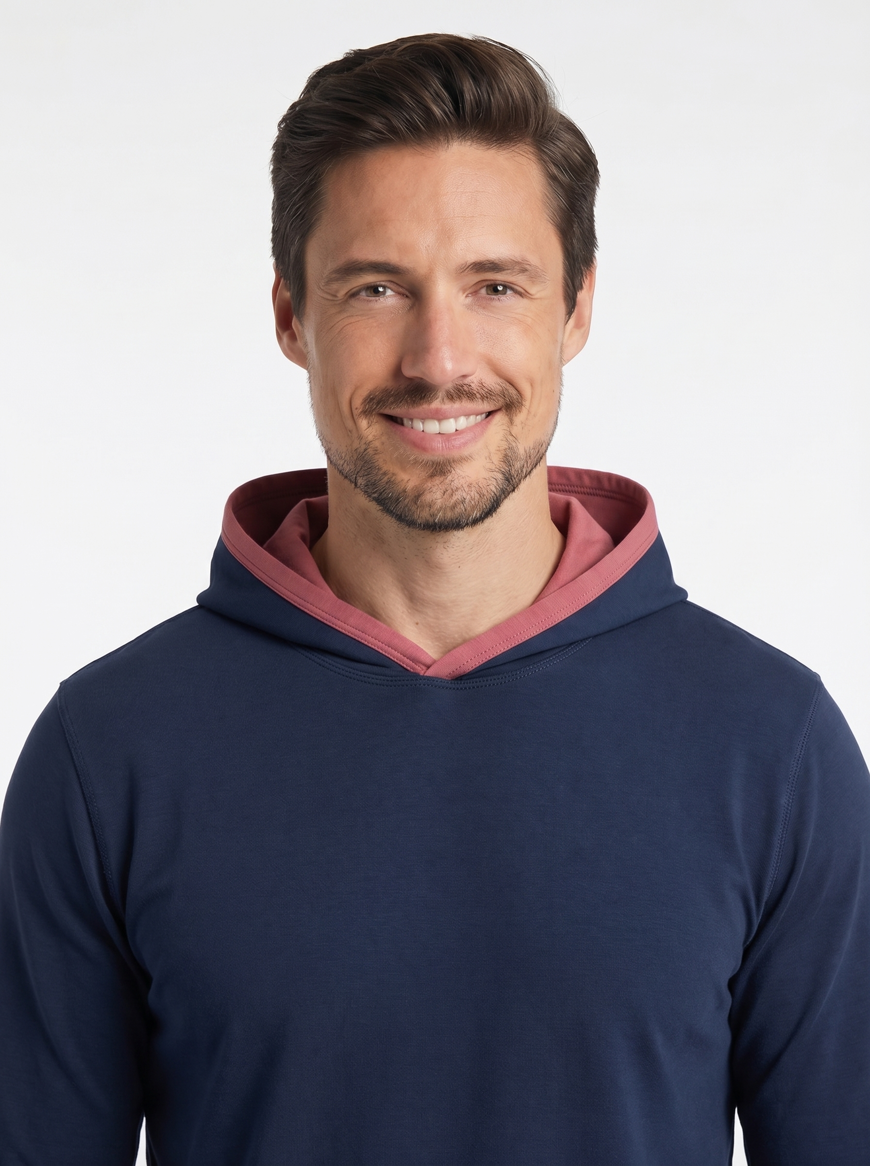 Men's Peruvian Cotton Reversible Hoodie - Red / Navy