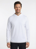 Men's Peruvian Cotton Reversible Hoodie - White / Grey