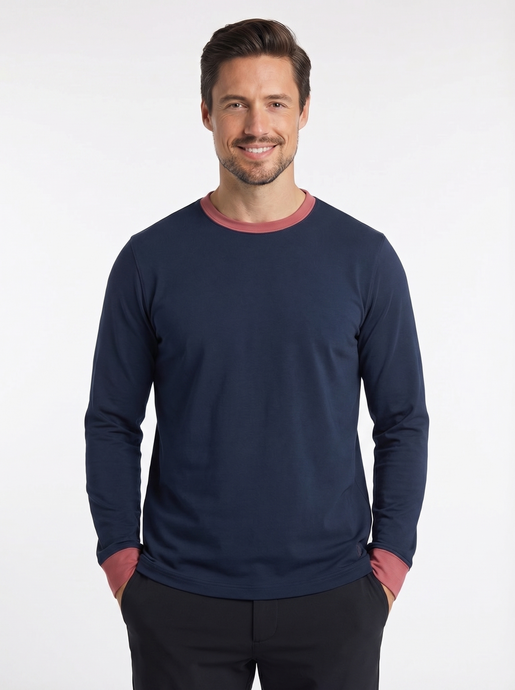 Men's Peruvian Cotton Reversible Sweatshirt - Red / Navy