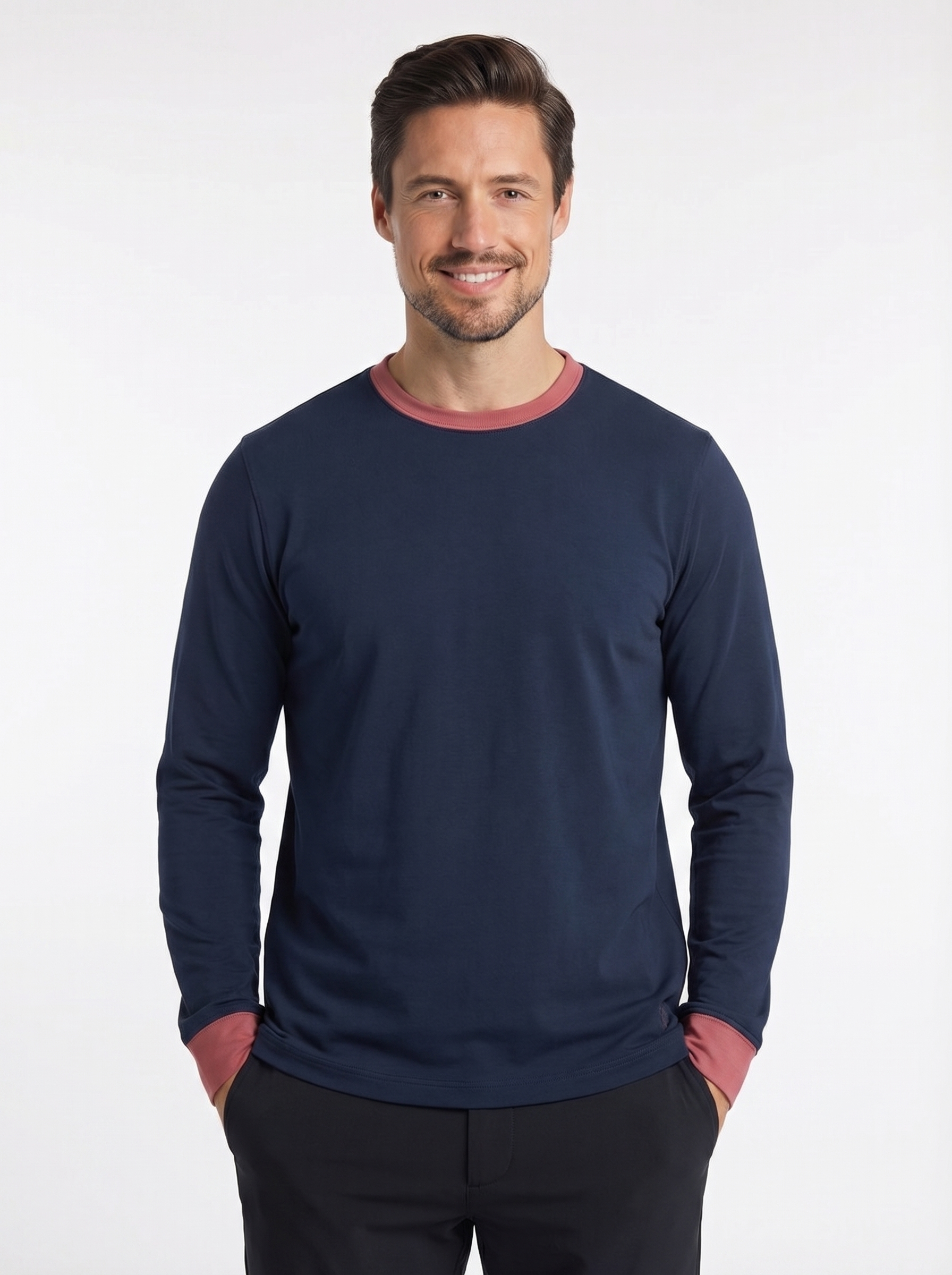 Men's Peruvian Cotton Reversible Sweatshirt - Red / Navy