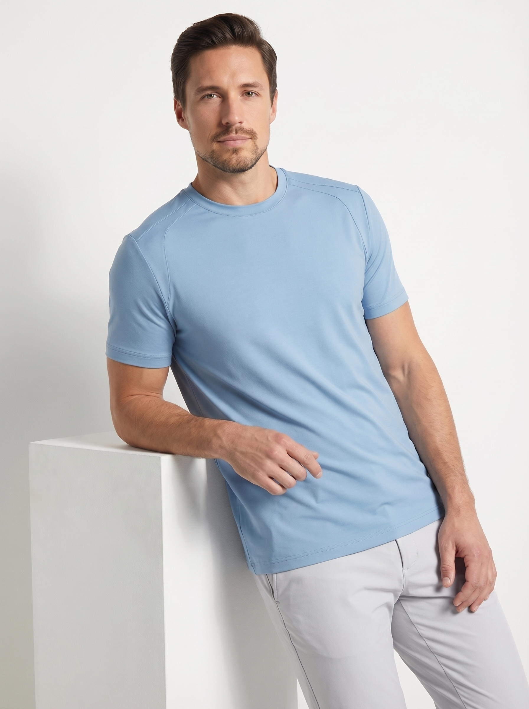 Men's SwingFree™ Performance Crew Tee - Sky Blue