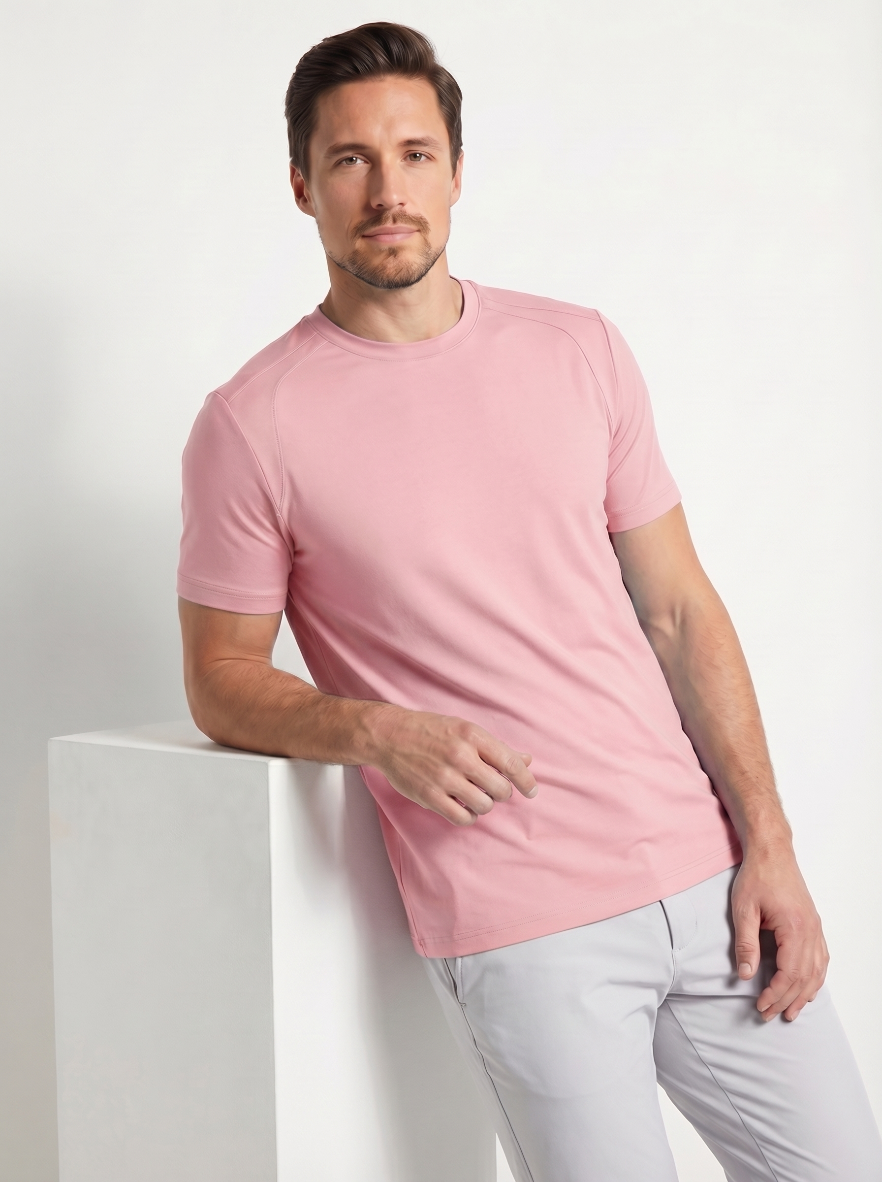 Men's SwingFree™ Performance Crew Tee - Light Pink